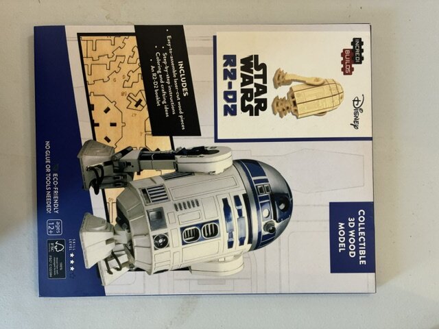 IncrediBuilds Star Wars R2-D2 Collectible 3D Wood Model Kit